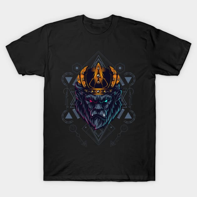 The King Of Gorilla T-Shirt by secondsyndicate